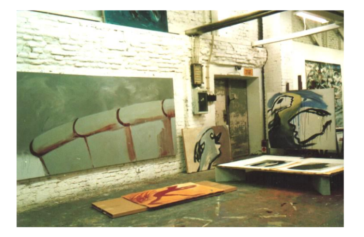 Ateliê do artista. Berlin, 1988